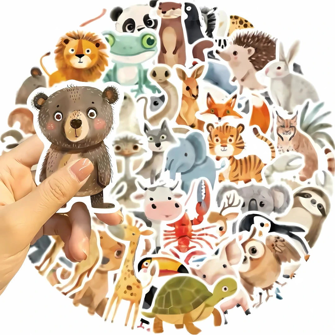 50 Adorables Stickers Animaux – Pour Apprendre En Jouant 🐾