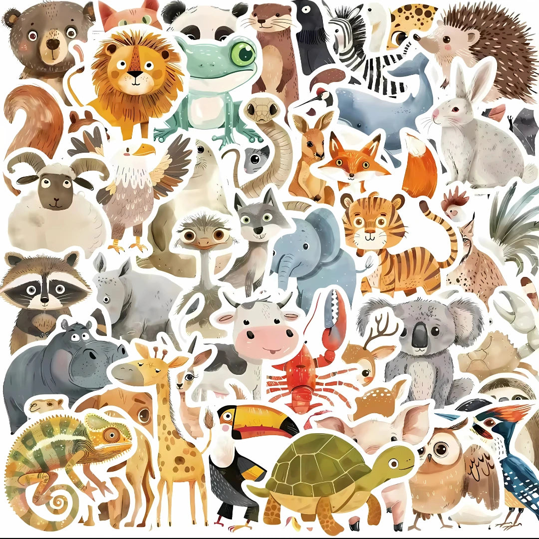 50 Adorables Stickers Animaux – Pour Apprendre En Jouant 🐾