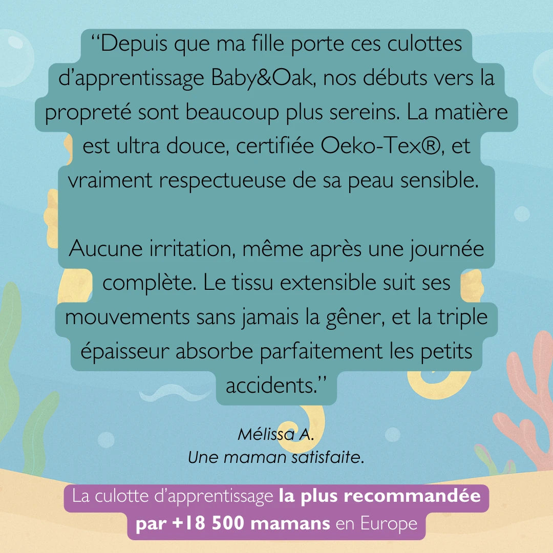 Lot de 3 culottes d'apprentissage Oeko-Tex® - Motifs Océan