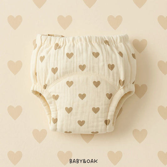 Les culottes d'apprentissage – Motif Coeurs dorés 💛