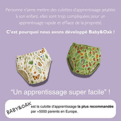 Enfin une culotte Oeko-Tex® conçue pour aider votre enfant à devenir propre le jour et la nuit 🍭