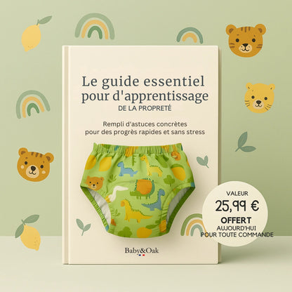 Pack Économique de 3 Culottes d'Apprentissage Réutilisables Jour + Nuit Oeko-Tex® - Motifs Fleurs